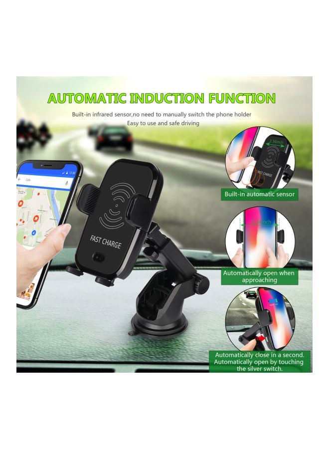 Qi Wireless Car Phone Charger Black - Image 2
