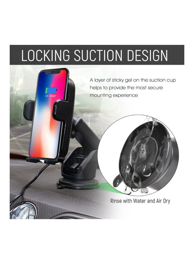 Qi Wireless Car Phone Charger Black - Image 3