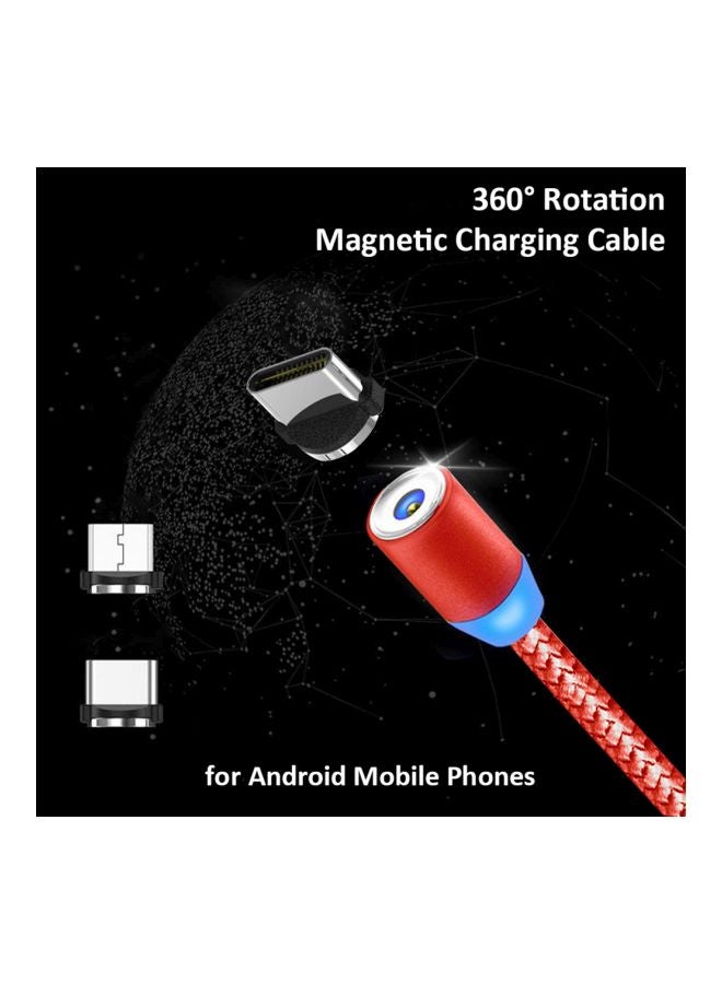 Micro USB Magnetic Adapter Cable Red - Image 3