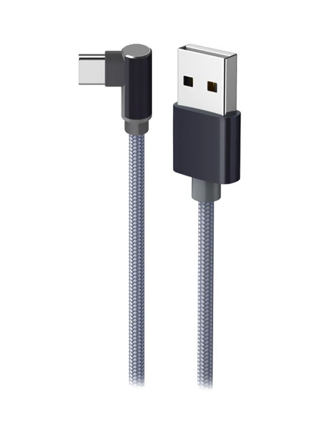 بوروفون كابل شحن ومزامنة بيانات نوع سي رمادي - Image 1