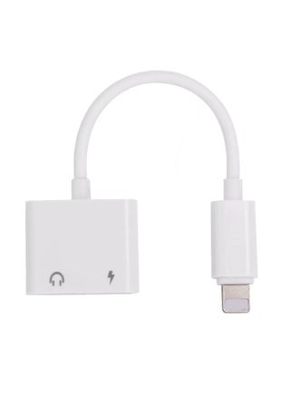 2-In-1 Lightning AUX And Charging Cable For Apple Devices White - v1564739284/N28860778A_1