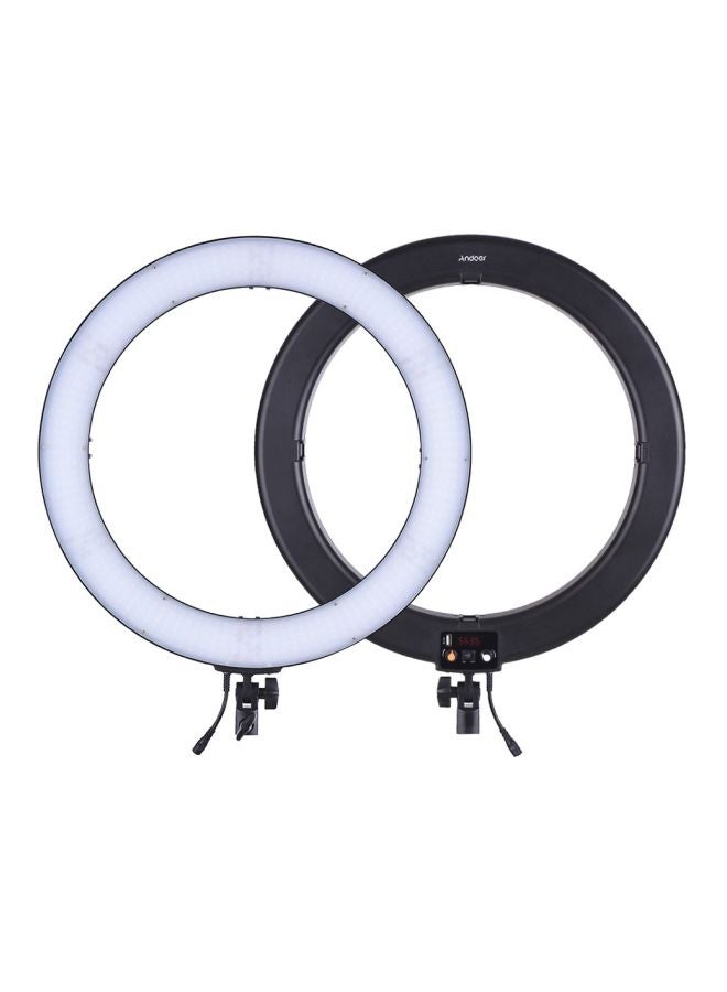 ANDOER Adjustable Brightness Digital Ring Video Light With Phone Holder Black/White - Image 1