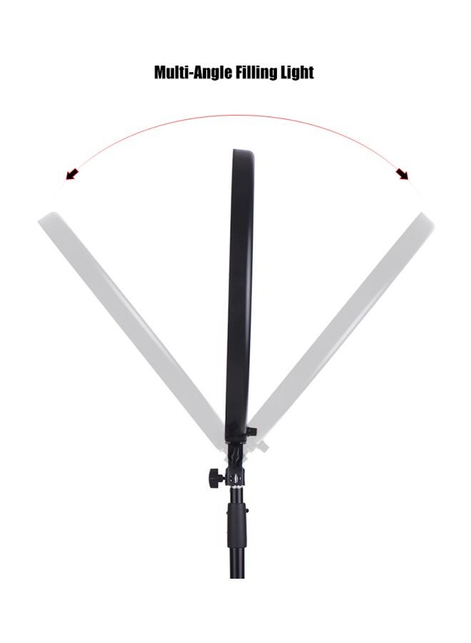 ANDOER Adjustable Brightness Digital Ring Video Light With Phone Holder Black/White - Image 5