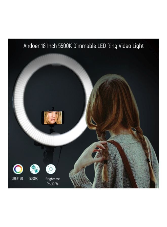 ANDOER Dimmable Photography Ring Light White  - Image 4