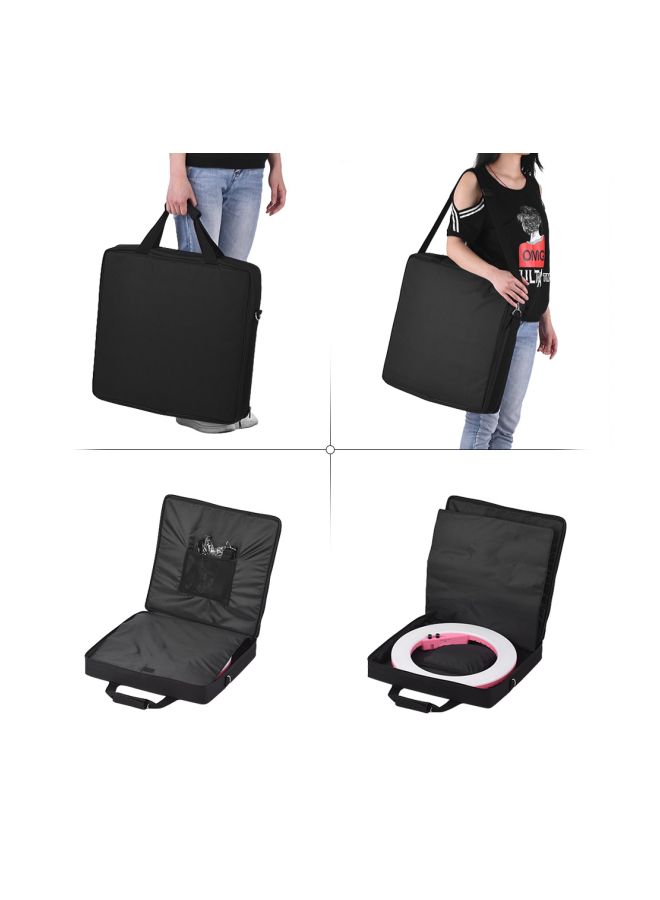 ANDOER Photography LED Video Ring Light With Mirror Phone Holder And Carrying Bag Black/White - Image 5