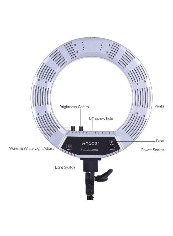 ANDOER 18-Inch LED Video Ring Light With Carrying Bag Silver  - Image 5