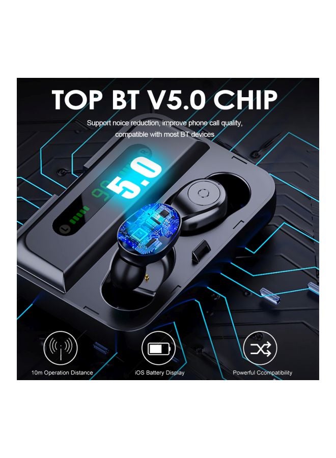 Bluetooth In-Ear Earphones With Charging Box Black - Image 2