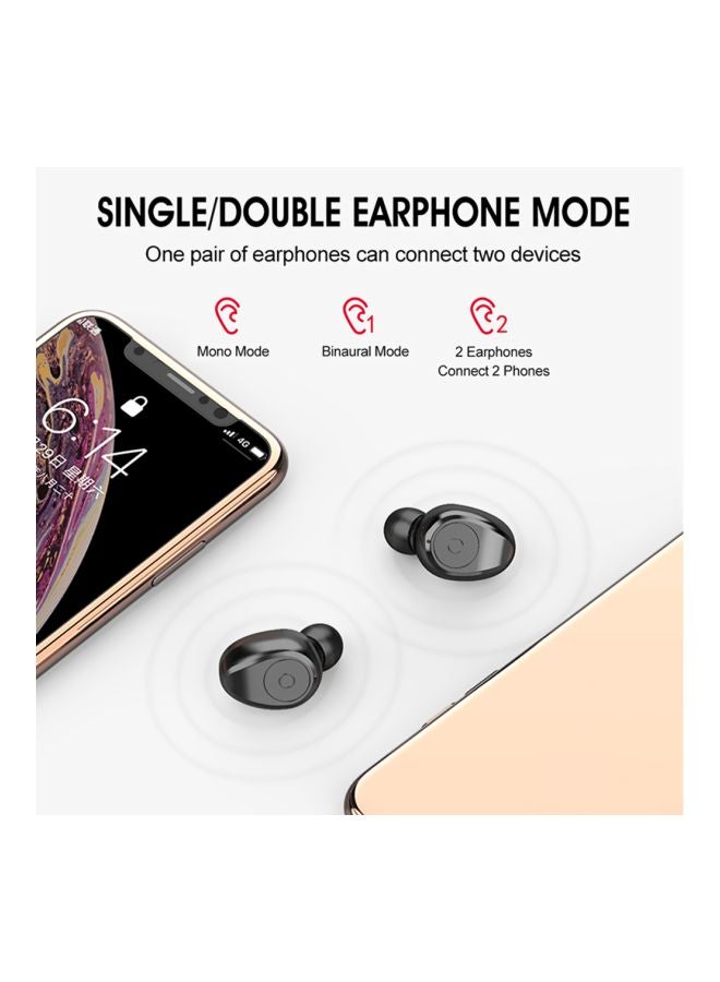 Bluetooth In-Ear Earphones With Charging Box Black - Image 5