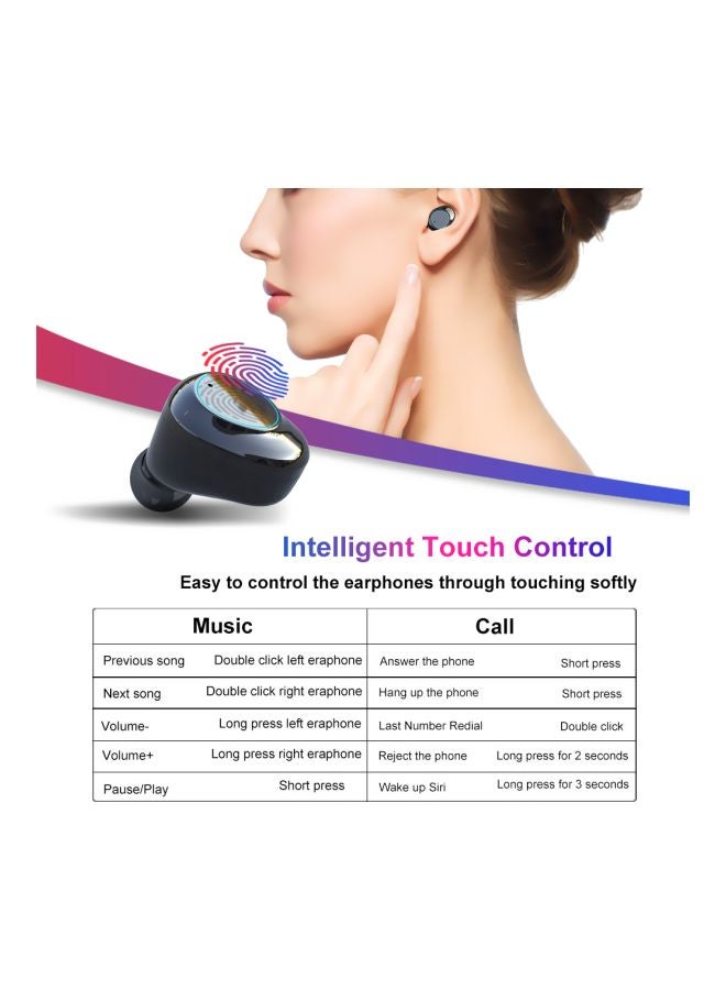 Bluetooth In-Ear Mini Stereo Headsets With Charging Box Black - Image 4
