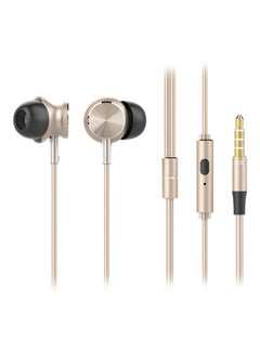 UiiSii GT500 Wired In-Ear Earphones With Mic Gold  - Image 1