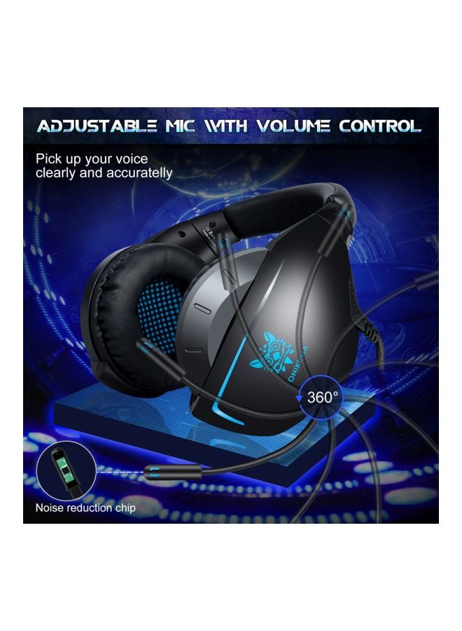 onikuma Over-Ear Wired Gaming Headset For PS4/PS5/XOne/XSeries/NSwitch/PC - Image 2