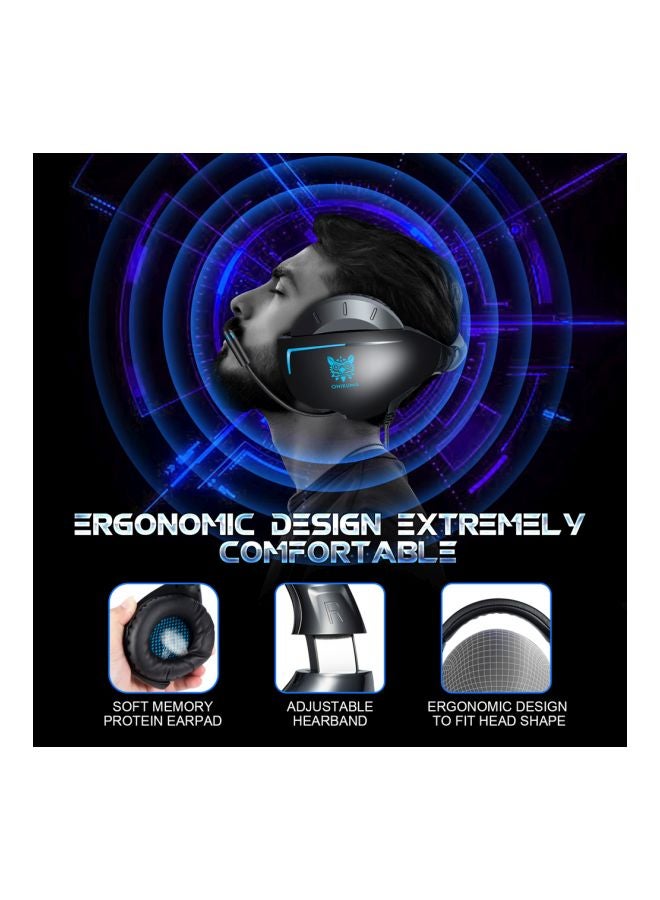 onikuma Over-Ear Wired Gaming Headset For PS4/PS5/XOne/XSeries/NSwitch/PC - Image 5