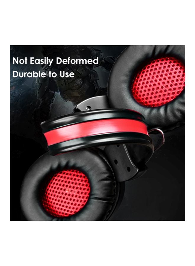 A1 Over-Ear Gaming Headset Black/Red - Image 2