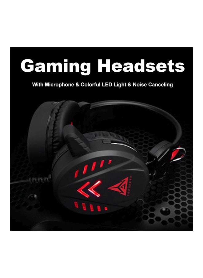 A1 Over-Ear Gaming Headset Black/Red - Image 4