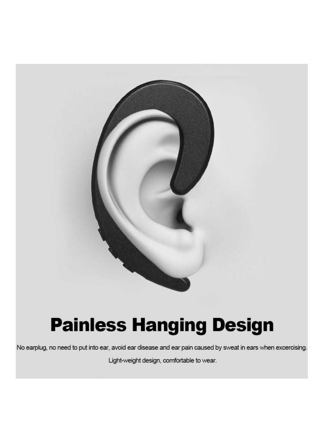 Earhook Designed Wireless Bluetooth Headset With Microphone Black - Image 3