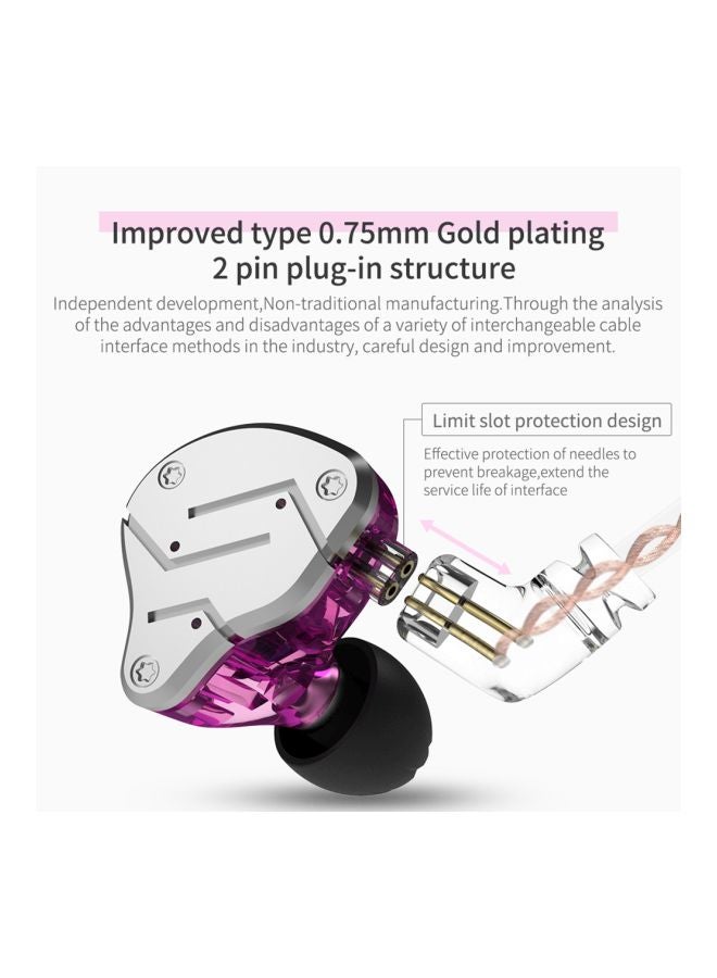 KZ ZSN Wired In-Ear Headphones With Mic Black/Green/White - Image 3