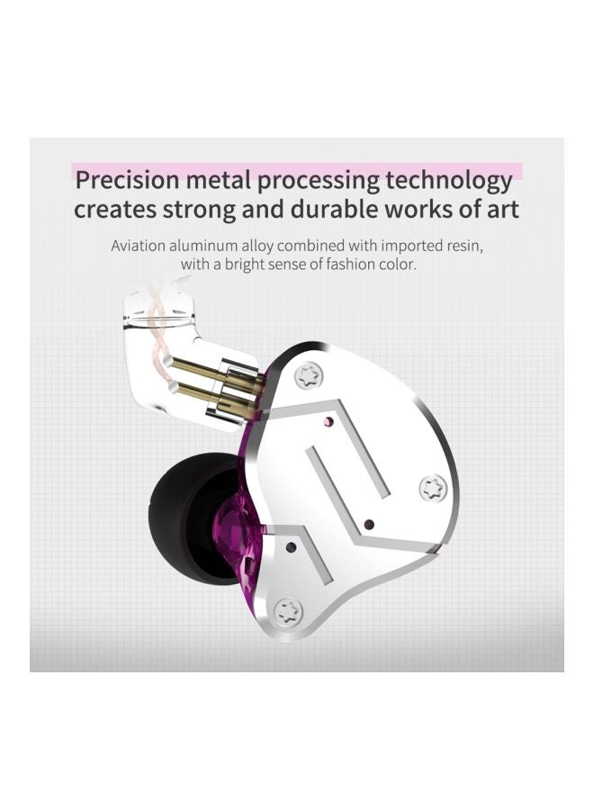 KZ ZSN Wired In-Ear Headphones With Mic Black/Green/White - Image 2