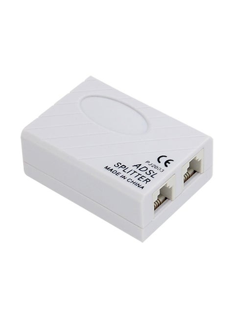 مقسم مودم ADSL لخط الهاتف الأرضي أبيض