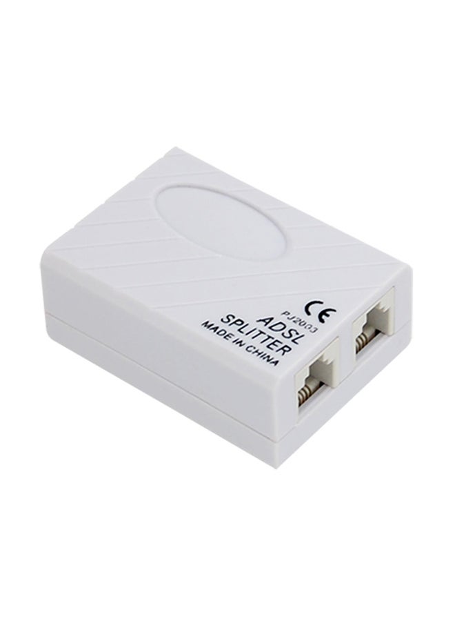 uxcell ADSL Modem Splitter For Landline Telephone White 