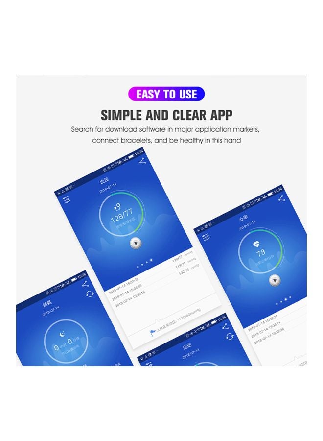 أم ثري جهاز تتبع النشاط واللياقة أحمر وأسود - Image 2