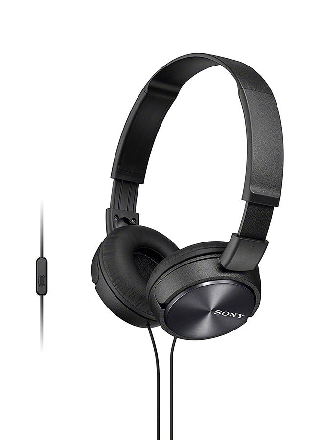 سوني سماعات رأس قابلة للطي بتصميم فوق الأذن مزودة بميكروفون وجهاز تحكم للهواتف الذكية أسود - Image 1