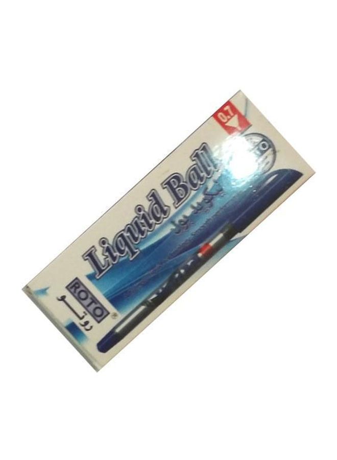 12-Piece Liquid Ball Point Pen Blue
