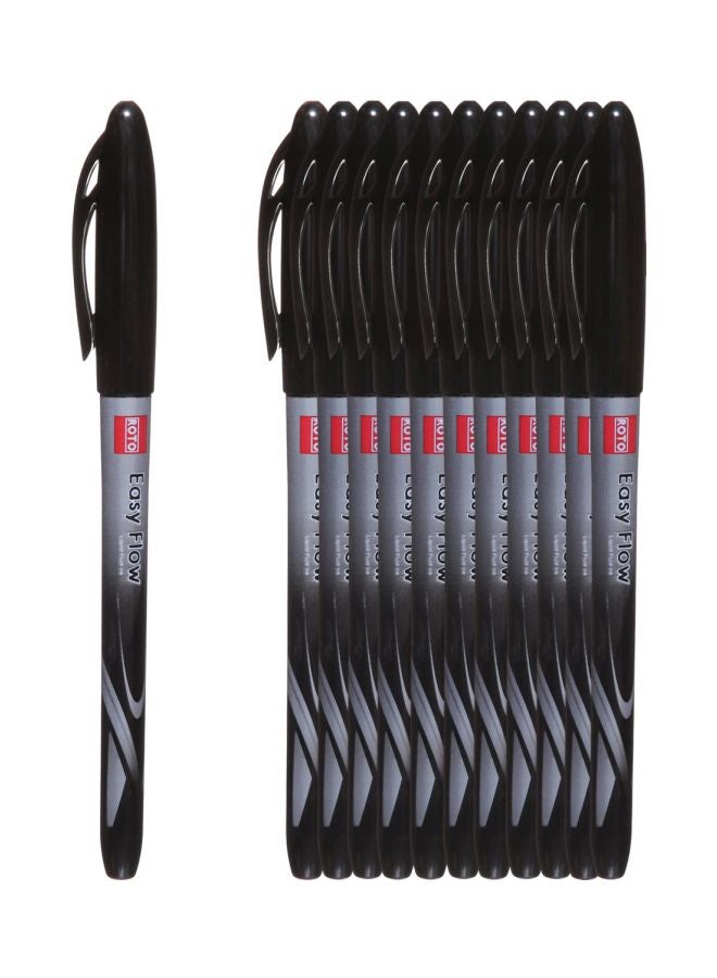 Roto 12-Piece Easy Flow Impact Proof Ballpoint Pen Set Black - Image 1