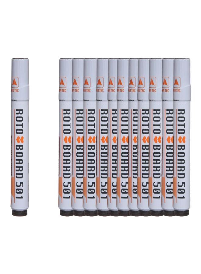 Roto 12-Piece White Board Marker Set Black/White - Image 1
