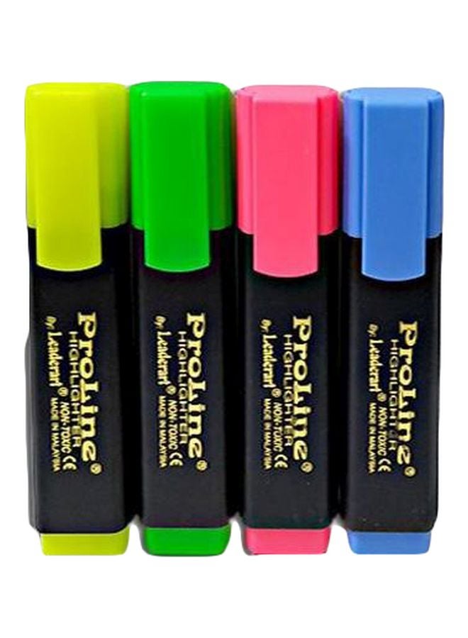 Generic 4-Piece Highlighter Pen Multicolour