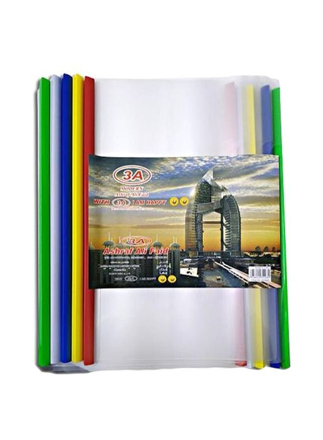 10-Piece Report A4 Size File Set Red/Yellow/Blue