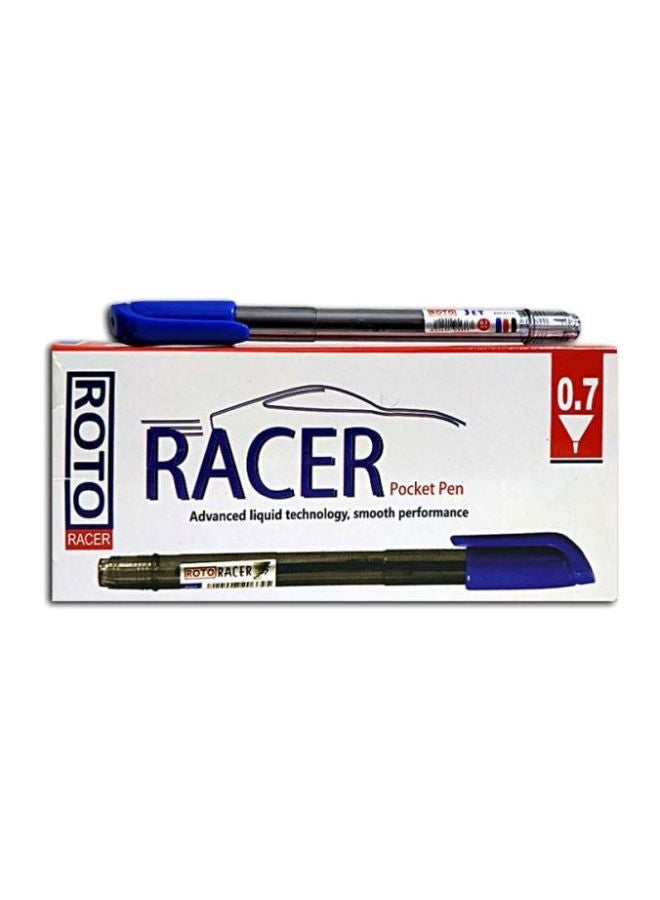 12-Piece Racer Ballpoint Pen Blue