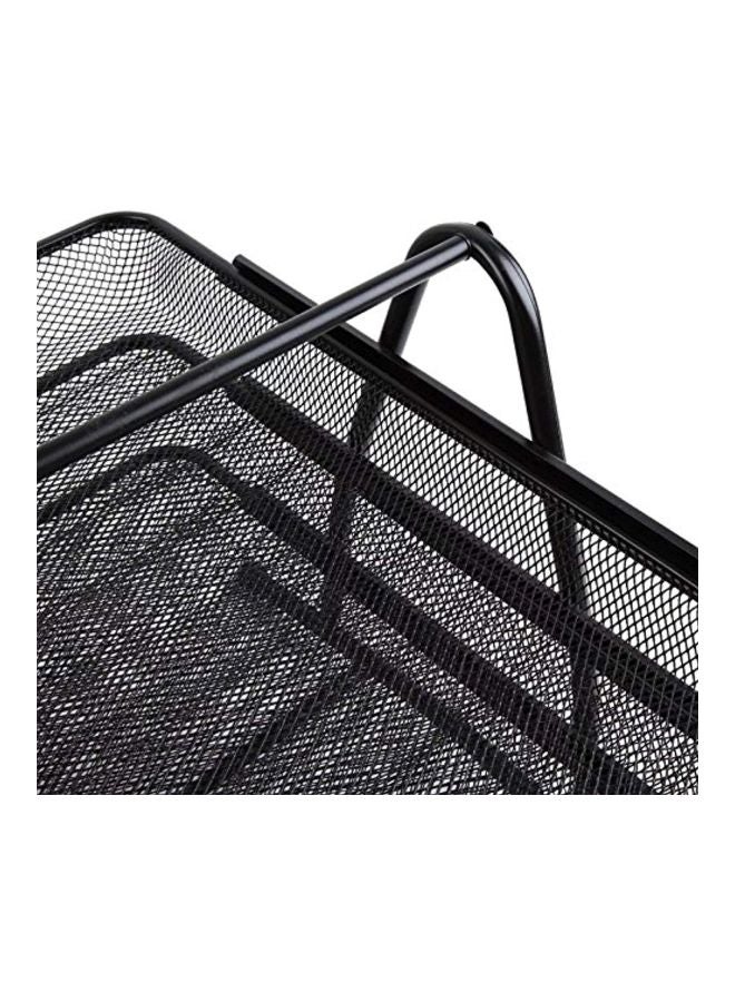 طقم أرفف للمستندات مكون من 3 قطع أسود - Image 5