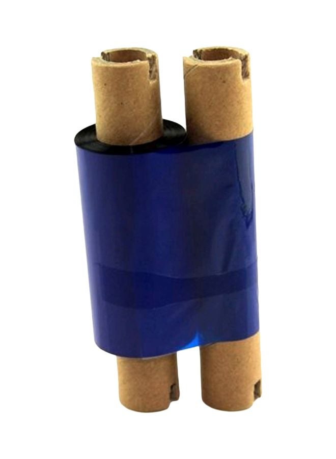 10-Piece Thermal Transfer Wax Ribbon For Barcode Printers Blue