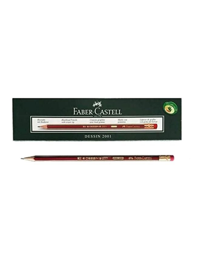 FABER-CASTELL - 12-Piece Dessin 2001 Pencil Set Black - Image 1