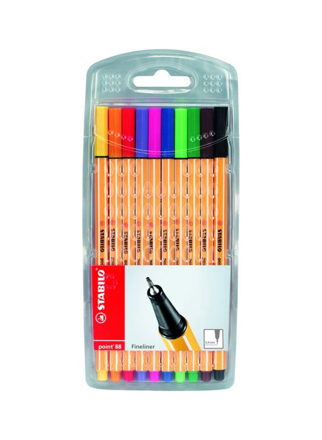 STABILO 10-Piece Coloured Fine Liner Pen Beige  - Image 1