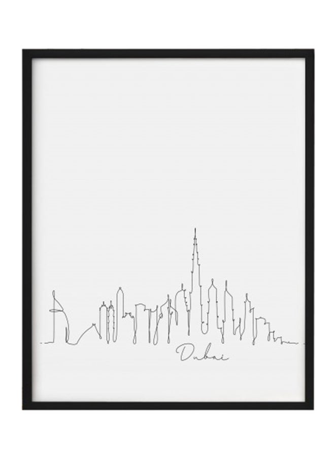 Boomah Accessories Dubai Skyline Framed Poster Black/White 30x40centimeter 