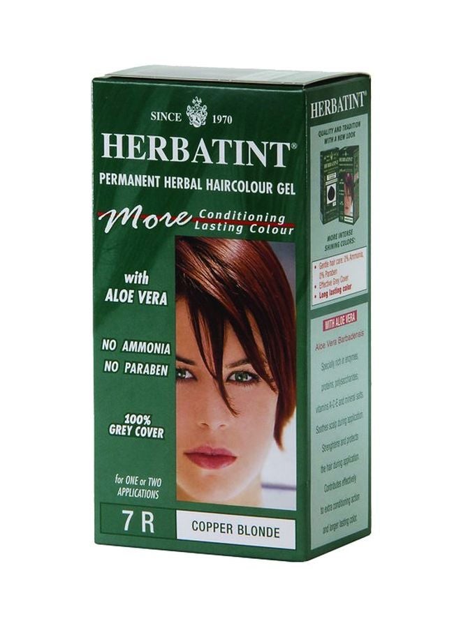 Permanent Herbal Hair Colour 7R Copper Blond