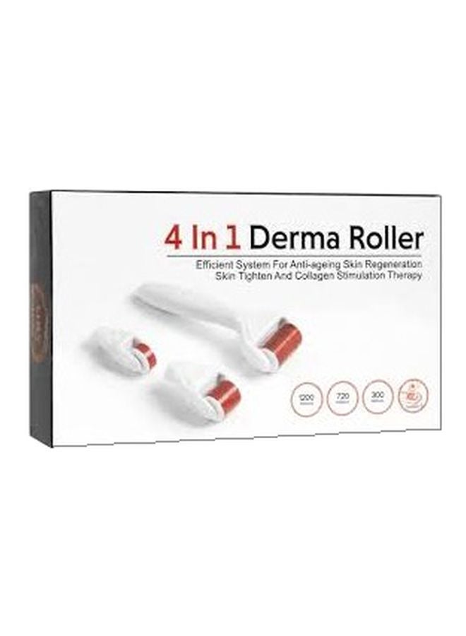 بكرة العناية بالبشرة 4 في 1 أبيض/أحمر