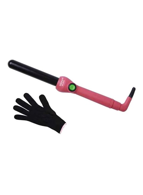 Curling Iron With Glove Pink/Black 35x5x5cm