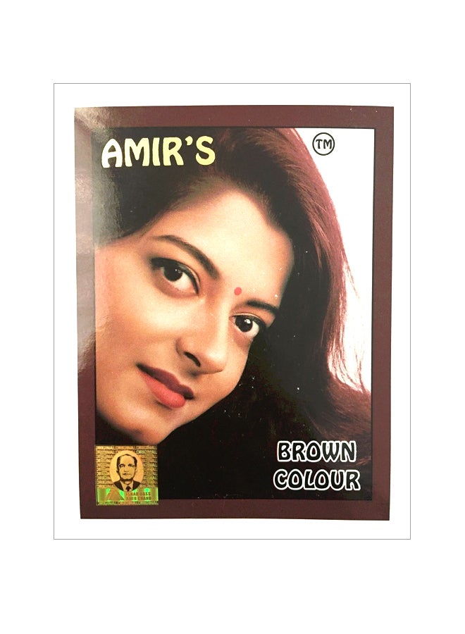 عبوة حنة تحتوي على 6 أكياس بني