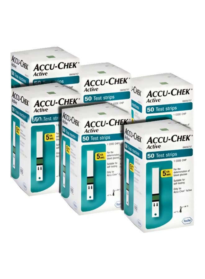 ACCU-CHEK Pack Of 6 Active Blood Glucose Test Strip 