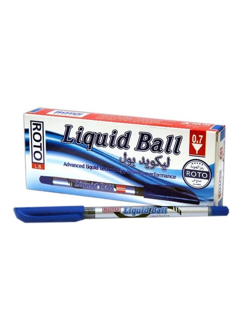 12-Piece Liquid Ball Pen Blue