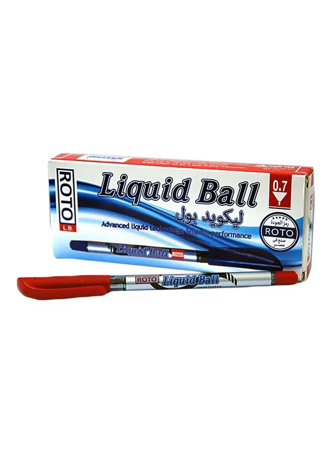 Roto 12-Piece Liquid Ball Pen Red