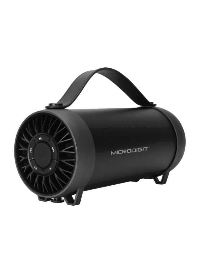 Microdigit Portable Drum Bluetooth Speaker Black