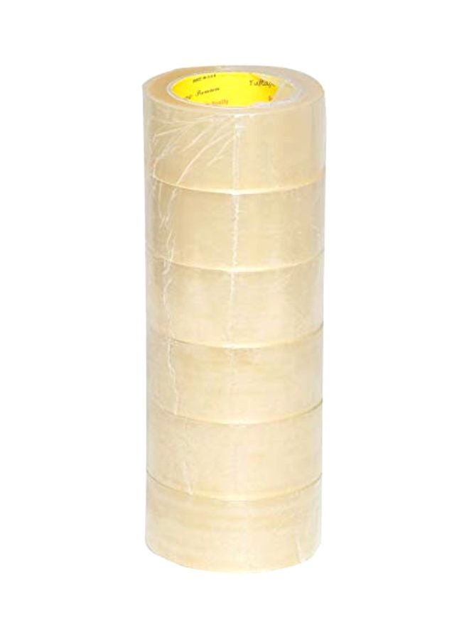6-Piece Packaging Tapes Clear 100yard