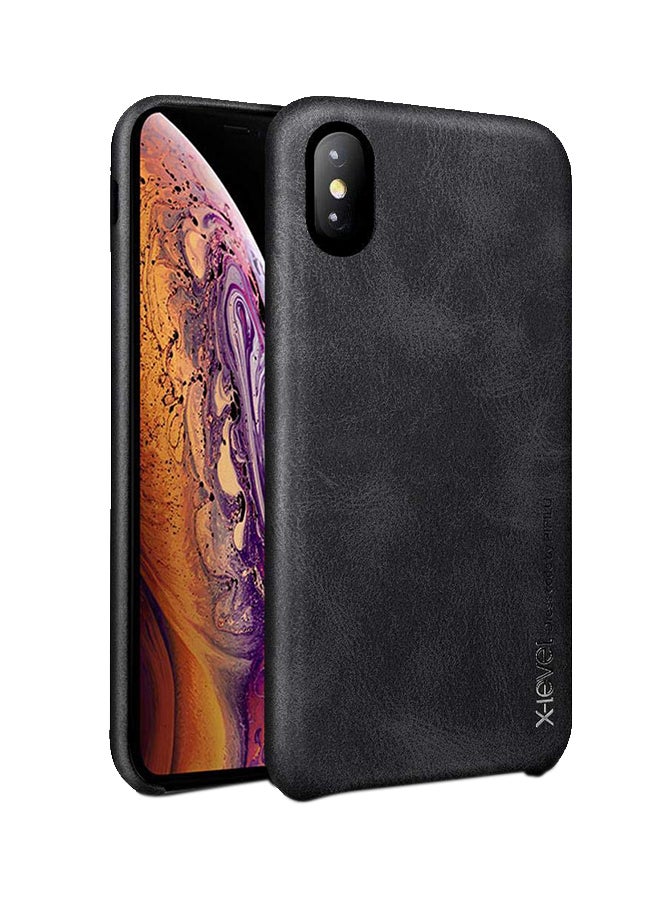 إكس ليفيل غطاء حماية واقٍ من سلسلة فينتدج لهاتف أبل آيفون XS ماكس أسود - Image 1