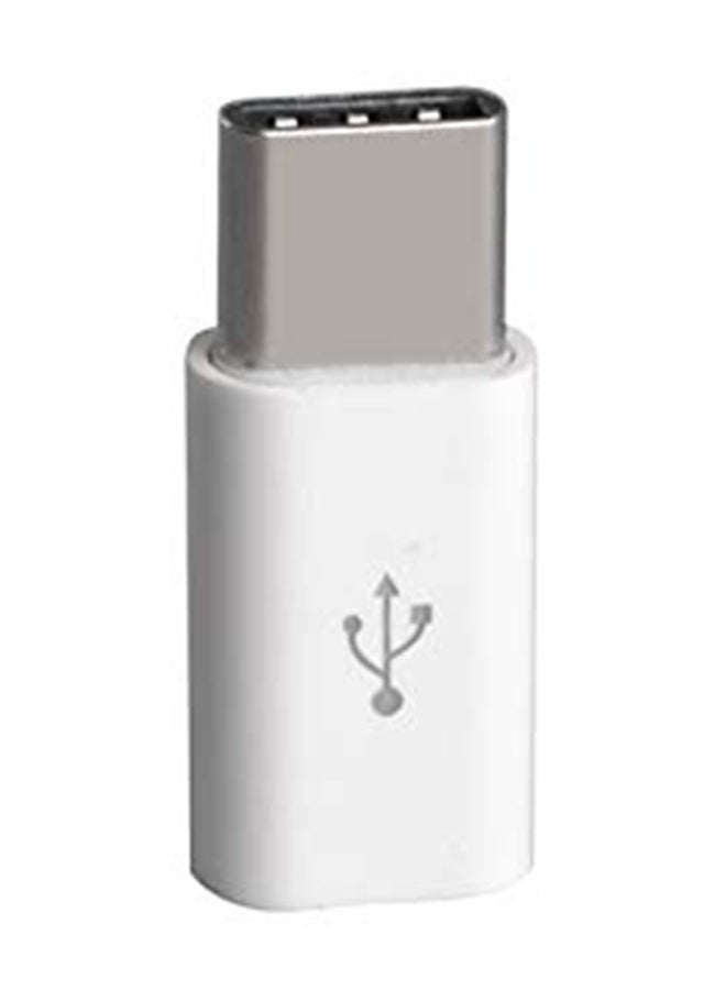 USB 3.1 Type C Male To Micro USB Female White  - Image 1