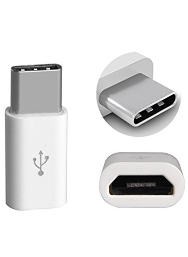 USB 3.1 Type C Male To Micro USB Female White  - Image 3
