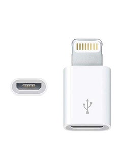 Lightning To Micro USB Adapter White