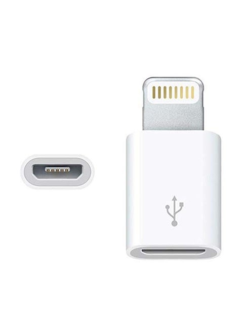 Lightning To Micro USB Adapter White